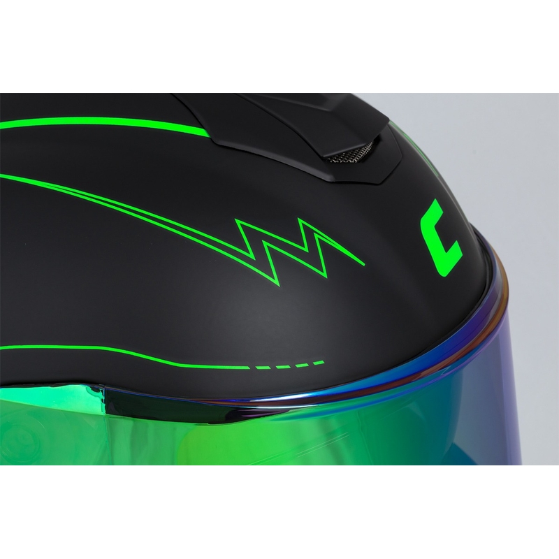 Integral moto ķivere Cassida Integral GT 2.1 Flash black-fluo green-grey