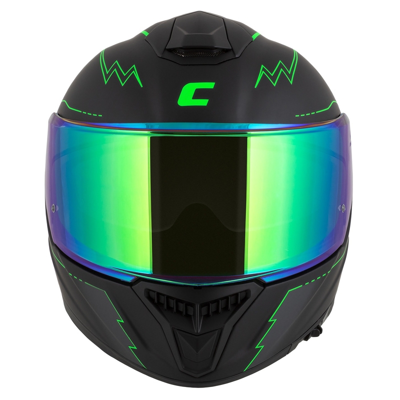 Integral moto ķivere Cassida Integral GT 2.1 Flash black-fluo green-grey