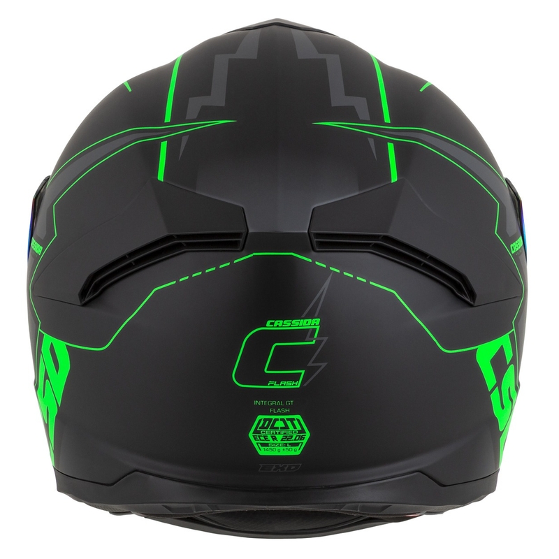 Integral moto ķivere Cassida Integral GT 2.1 Flash black-fluo green-grey