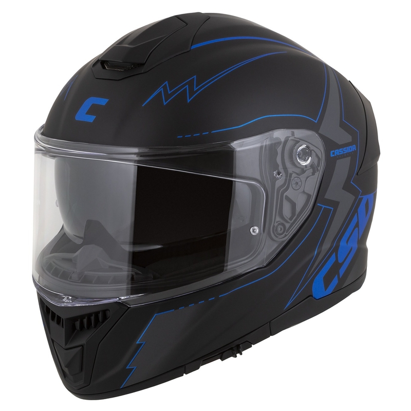 Integral moto ķivere Cassida Integral GT 2.1 Flash melns-zils-pelēks