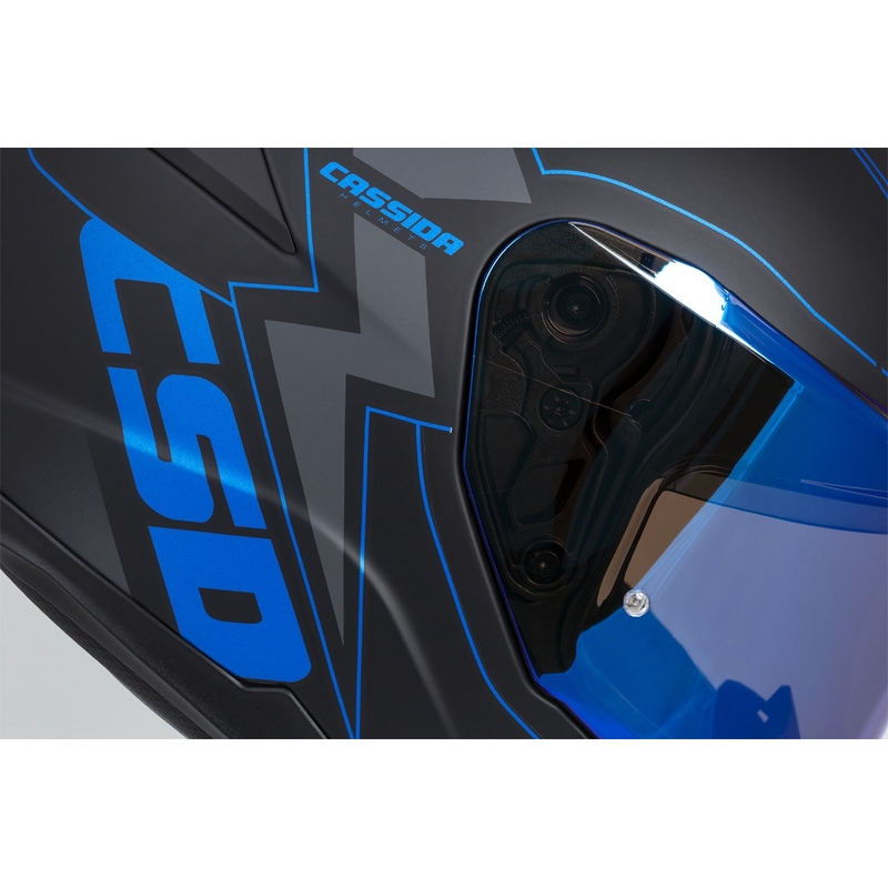 Integral moto ķivere Cassida Integral GT 2.1 Flash melns-zils-pelēks