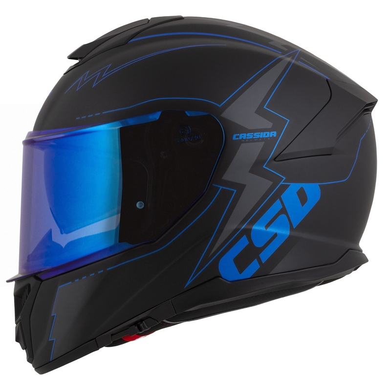 Integral moto ķivere Cassida Integral GT 2.1 Flash melns-zils-pelēks