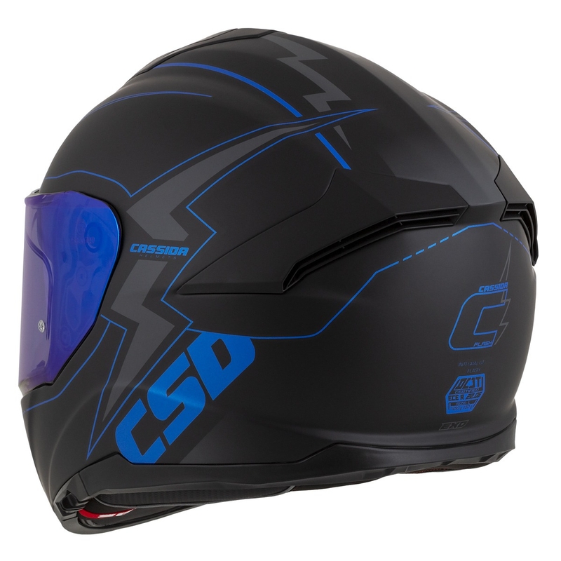 Integral moto ķivere Cassida Integral GT 2.1 Flash melns-zils-pelēks