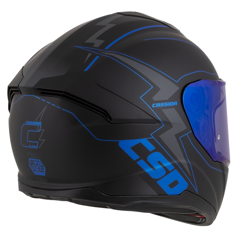 Integral moto ķivere Cassida Integral GT 2.1 Flash melns-zils-pelēks