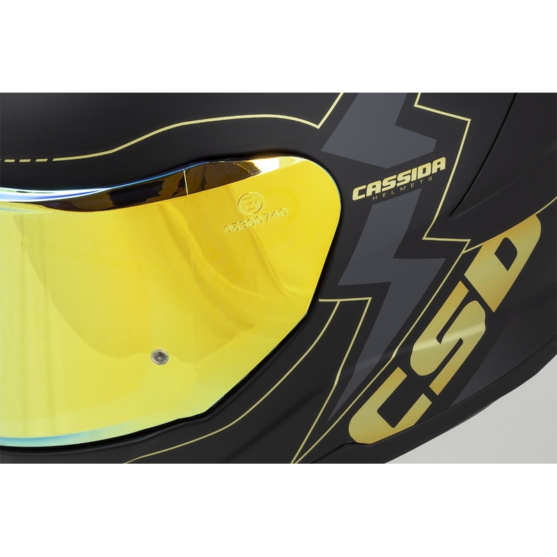 Cassida Integral GT 2.1 Flash melna-zelta-pelēka motocikla ķivere