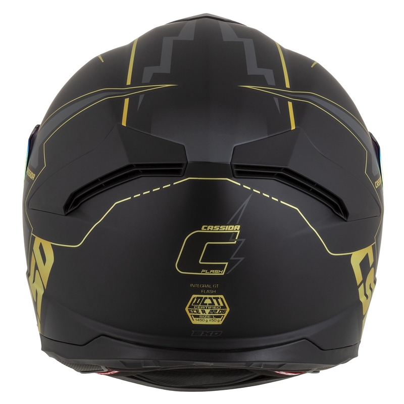 Cassida Integral GT 2.1 Flash melna-zelta-pelēka motocikla ķivere