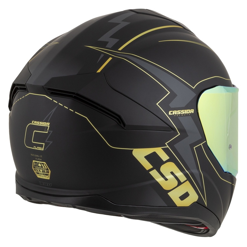 Cassida Integral GT 2.1 Flash melna-zelta-pelēka motocikla ķivere