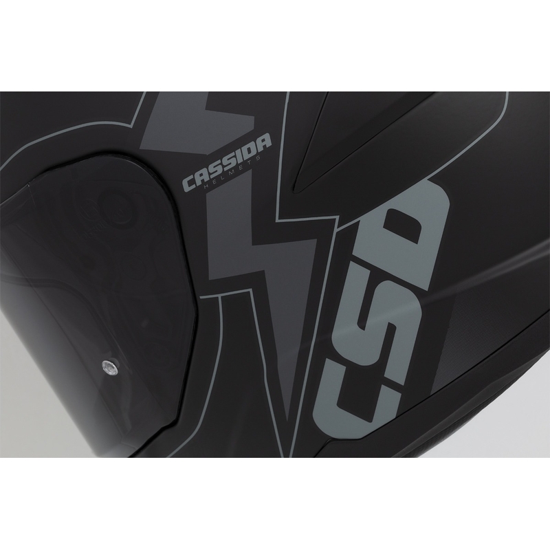Cassida Integral GT 2.1 Flash Black-Grey Integrālā motociklu ķivere