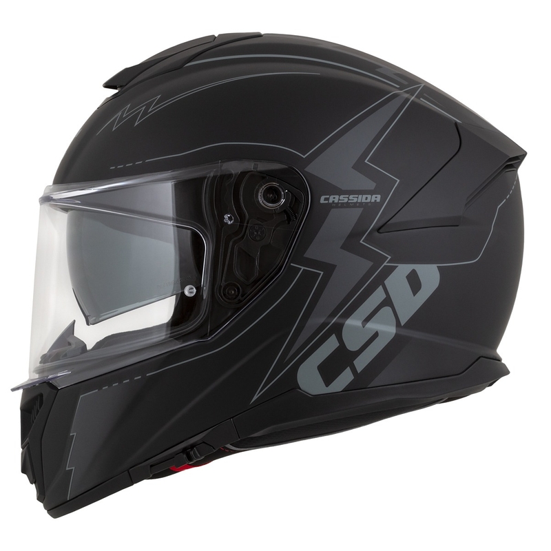 Cassida Integral GT 2.1 Flash Black-Grey Integrālā motociklu ķivere