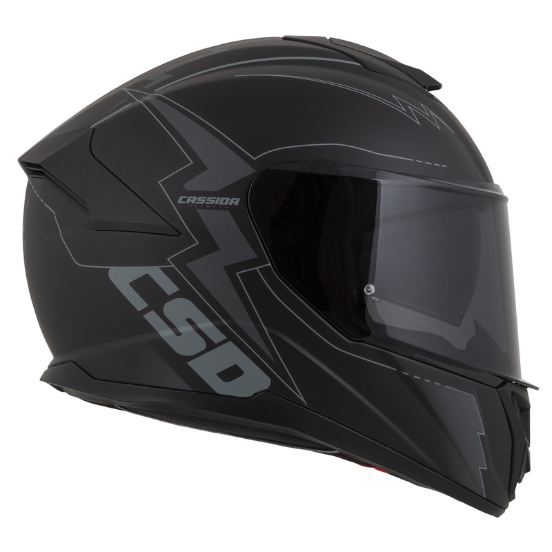 Cassida Integral GT 2.1 Flash Black-Grey Integrālā motociklu ķivere
