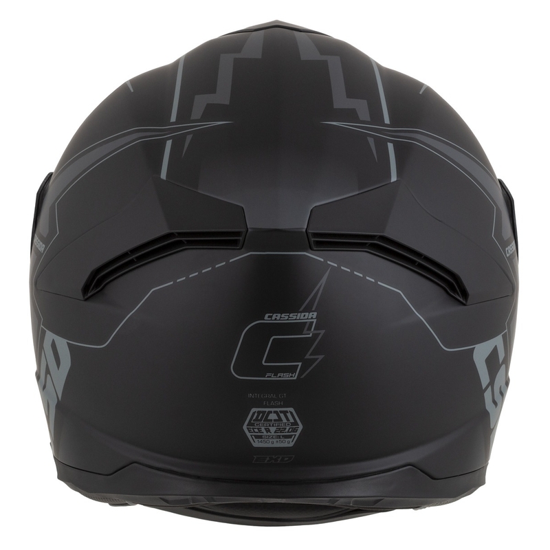 Cassida Integral GT 2.1 Flash Black-Grey Integrālā motociklu ķivere