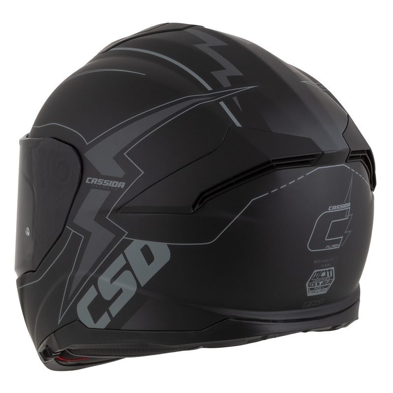 Cassida Integral GT 2.1 Flash Black-Grey Integrālā motociklu ķivere