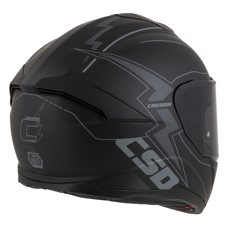 Cassida Integral GT 2.1 Flash Black-Grey Integrālā motociklu ķivere
