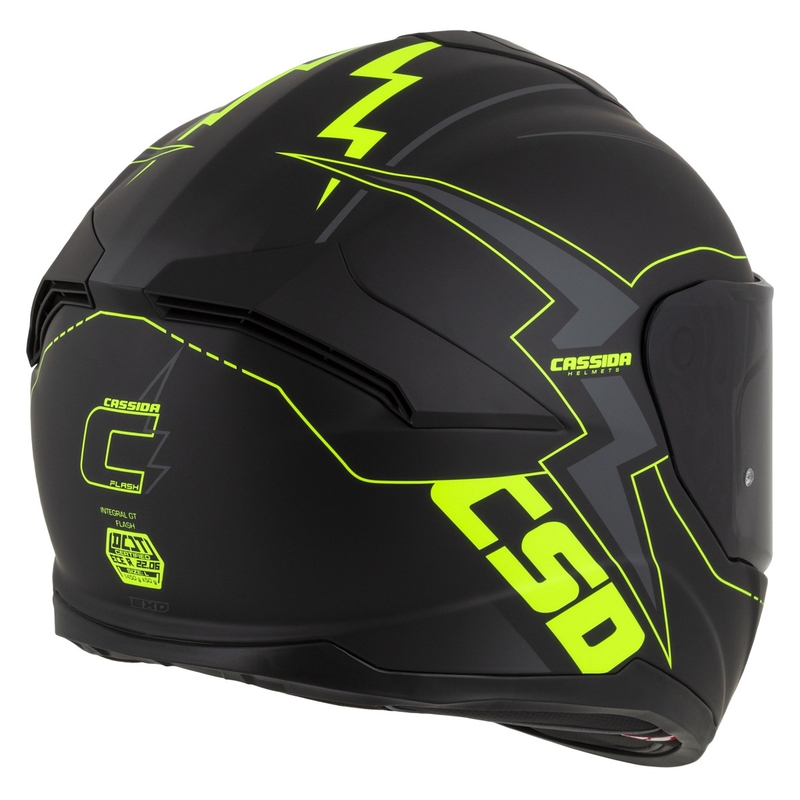 Integral moto ķivere Cassida Integral GT 2.1 Flash black-fluo yellow-grey