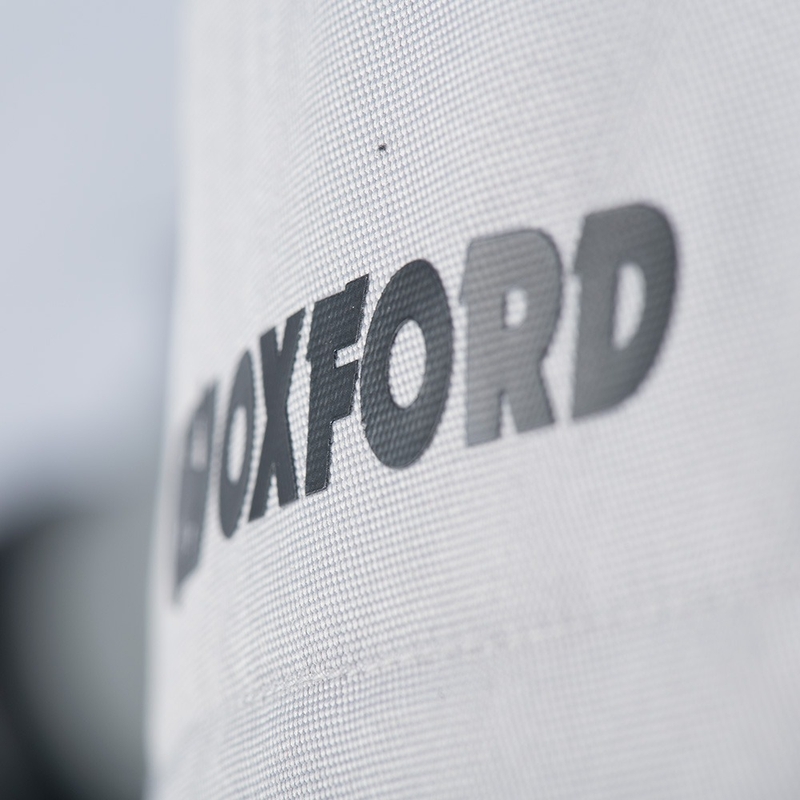 Oxford Dakar D2D Air sudraba-zilā-fluo dzeltenā motocikla jaka