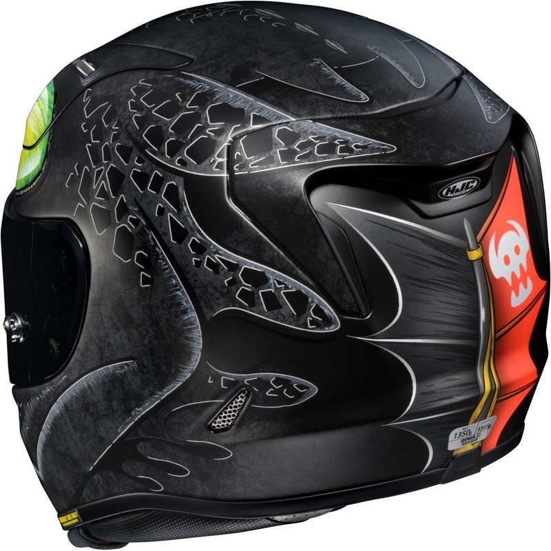 Integrální přilba na motorku HJC RPHA 11 Toothless MC4SF černo-zelená