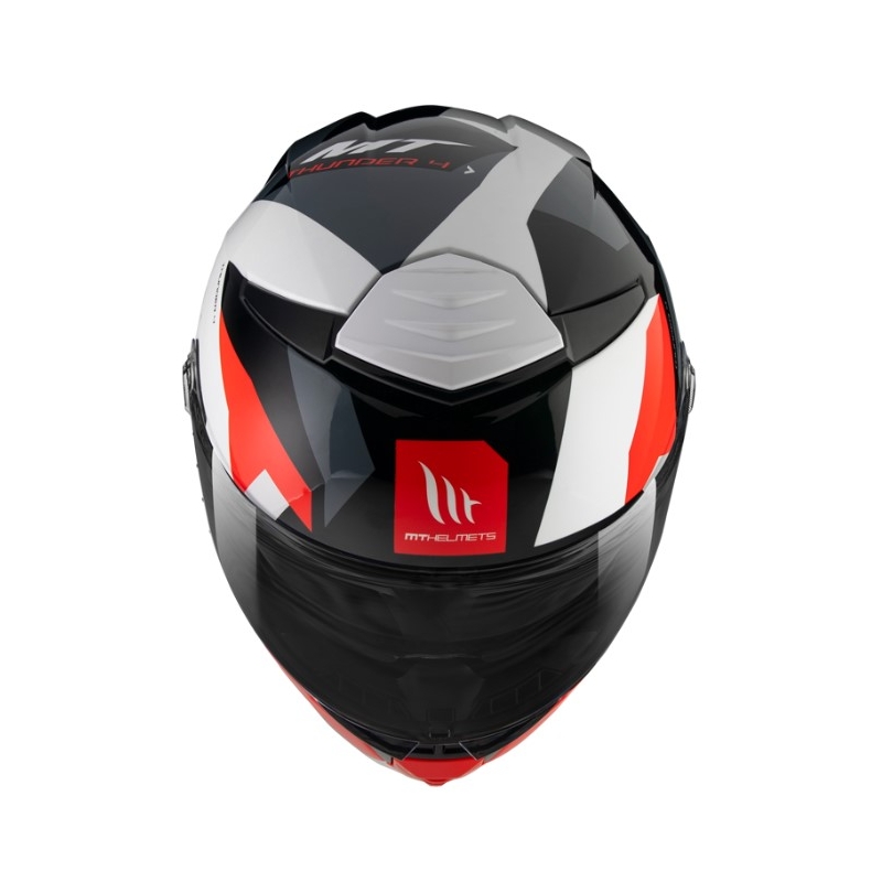Integrální přilba na motorku MT FF118SV Thunder 4 SV Fade červeno-bílo-šedo-černá