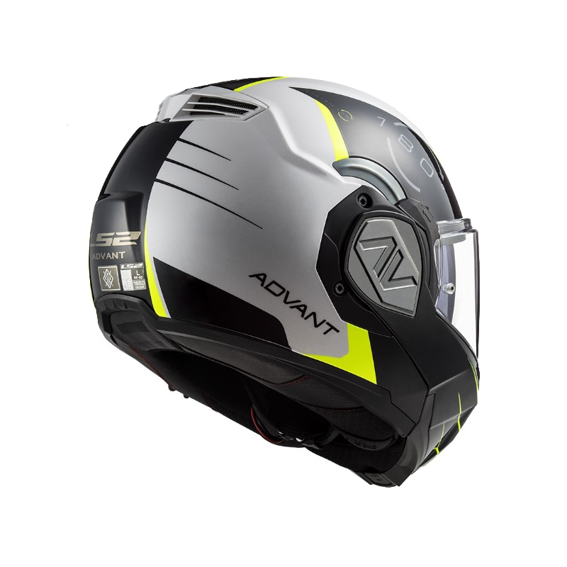 Flip-up moto ķivere LS2 FF906 Advant Codex 06 melns-balts-fluo dzeltens