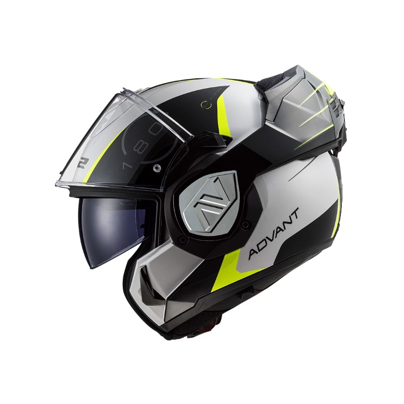 Flip-up moto ķivere LS2 FF906 Advant Codex 06 melns-balts-fluo dzeltens