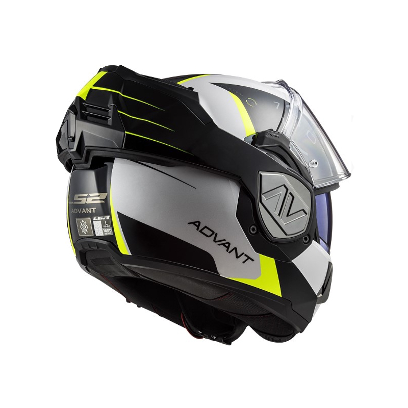Flip-up moto ķivere LS2 FF906 Advant Codex 06 melns-balts-fluo dzeltens