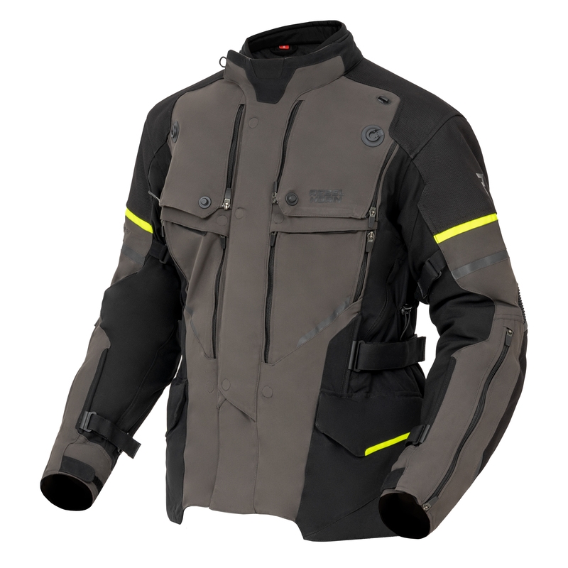 Rebelhorn Range antracīta-melnā-fluo dzeltena motocikla jaka