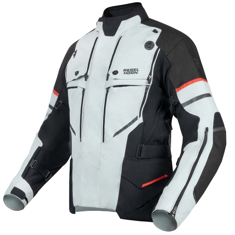 Rebelhorn Range pelēk-melni-arkana motocikla jaka