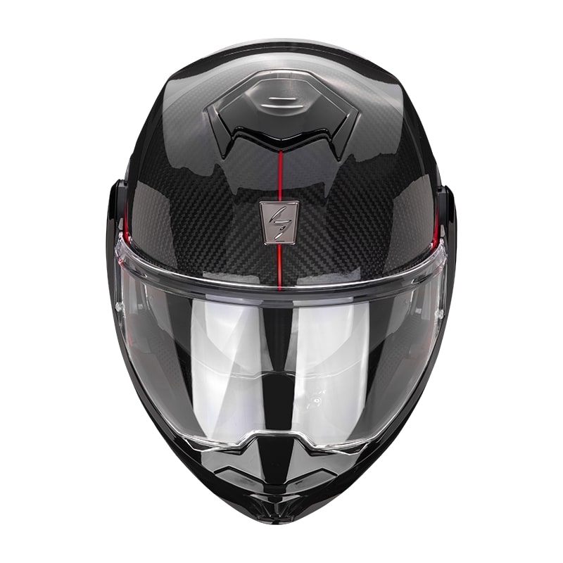 Překlápěcí přilba Scorpion EXO-TECH EVO Carbon Top černo-červená