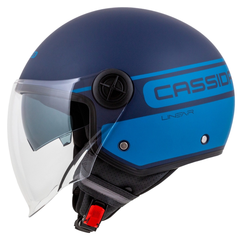Cassida Handy Plus Linear atvērtā moto ķivere zila