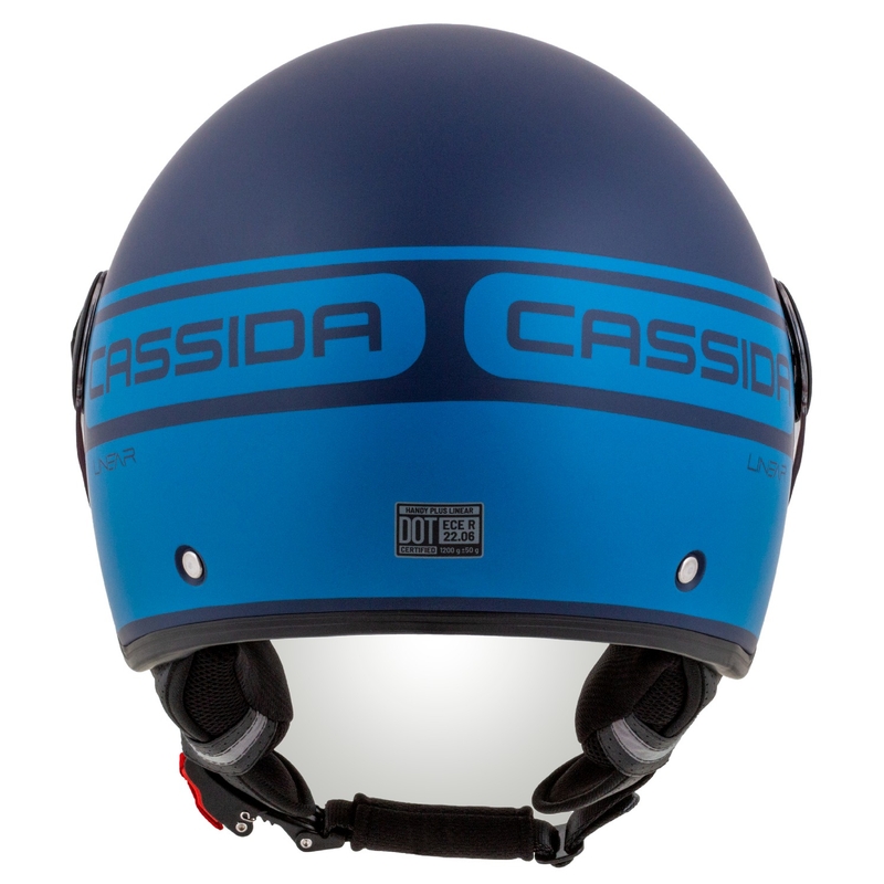 Cassida Handy Plus Linear atvērtā moto ķivere zila