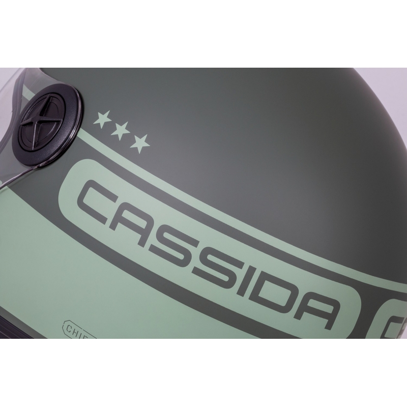 Cassida Handy Plus Chief atvērtā motocikla ķivere zaļa