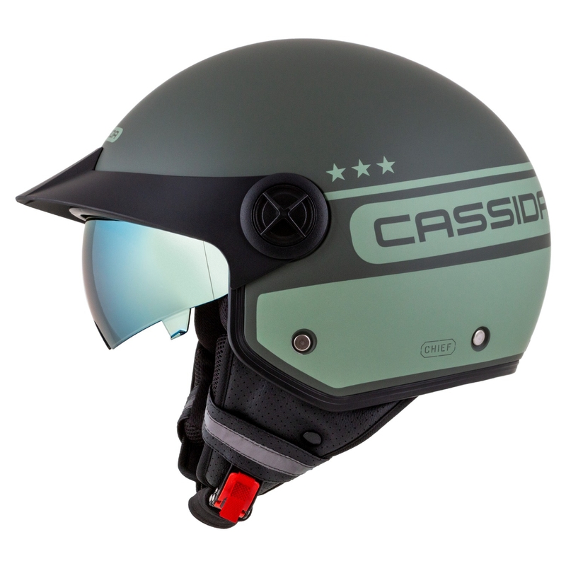 Cassida Handy Plus Chief atvērtā motocikla ķivere zaļa