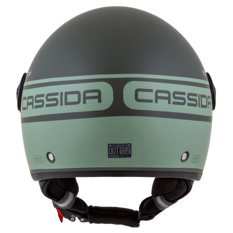 Cassida Handy Plus Chief atvērtā motocikla ķivere zaļa