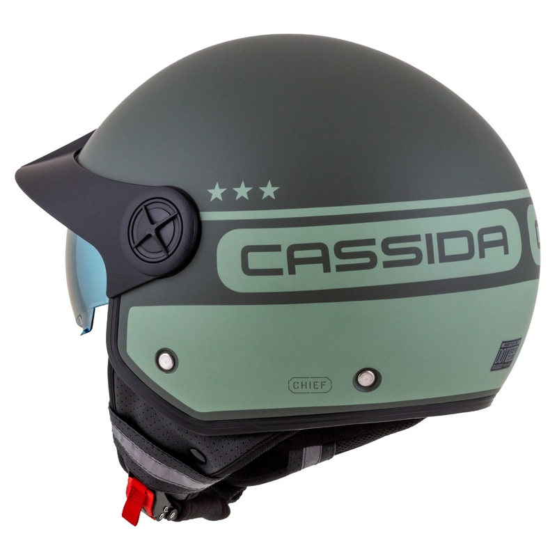 Cassida Handy Plus Chief atvērtā motocikla ķivere zaļa