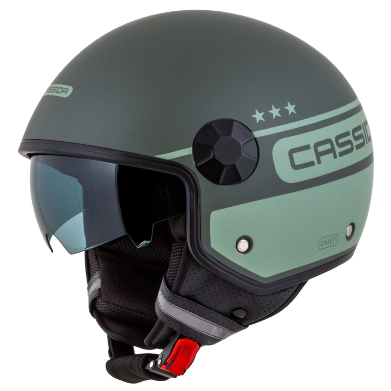 Cassida Handy Plus Chief atvērtā motocikla ķivere zaļa