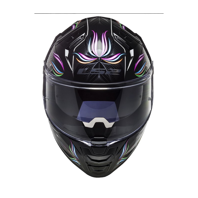 LS2 FF811 Vector II Tropical balta-violeti-melna integrālā motociklista ķivere