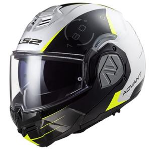 Flip-up moto ķivere LS2 FF906 Advant Codex 06 melns-balts-fluo dzeltens