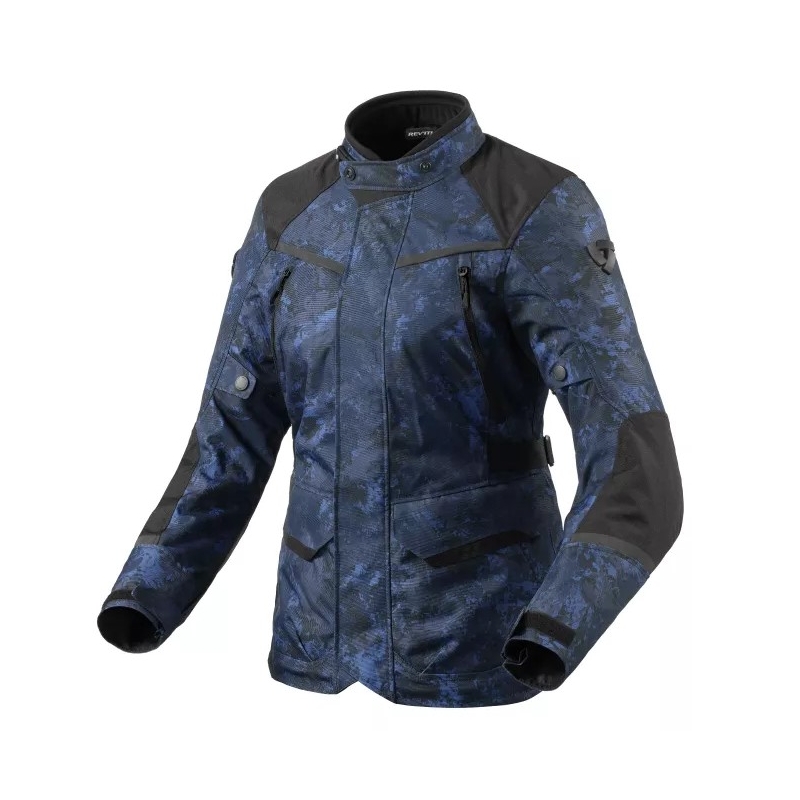 Sieviešu Revit Voltiac 3 H2O camo zila motocikla jaka izpārdošana