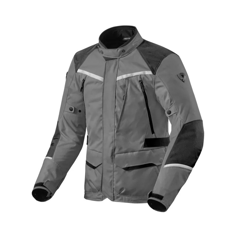 Motocikla jaka Revit Voltiac 3 H2O pelēk-melna