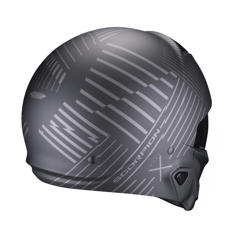 Atvērtā ķivere ar masku Scorpion EXO-COMBAT II Miles melns-sudraba matēts