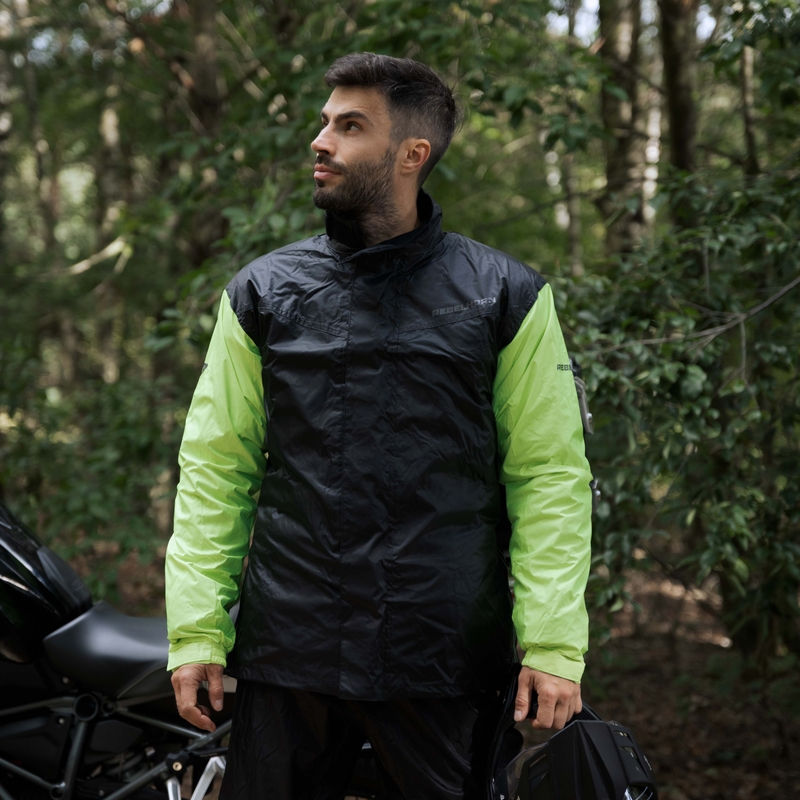 Rebelhorn Rain fluo dzeltena motocikla lietus jaka