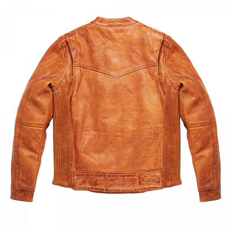 Degviela Bourbon Brown Ādas motocikla jaka izpārdošana