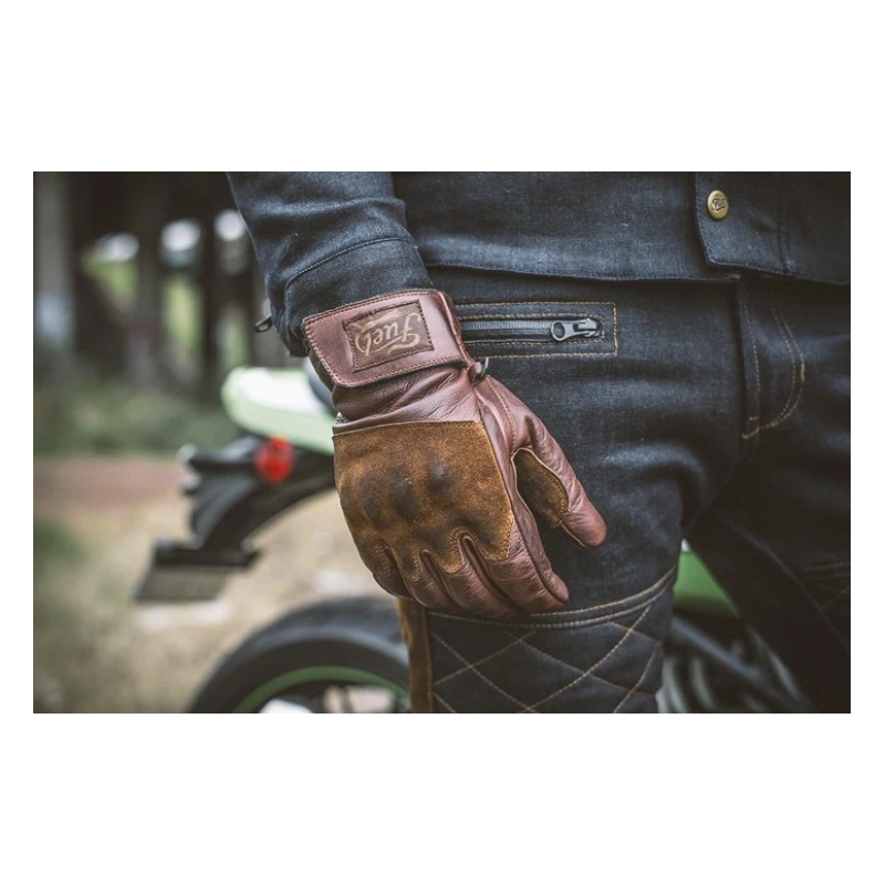 Degviela Rodeo Motocikla cimdi Brown