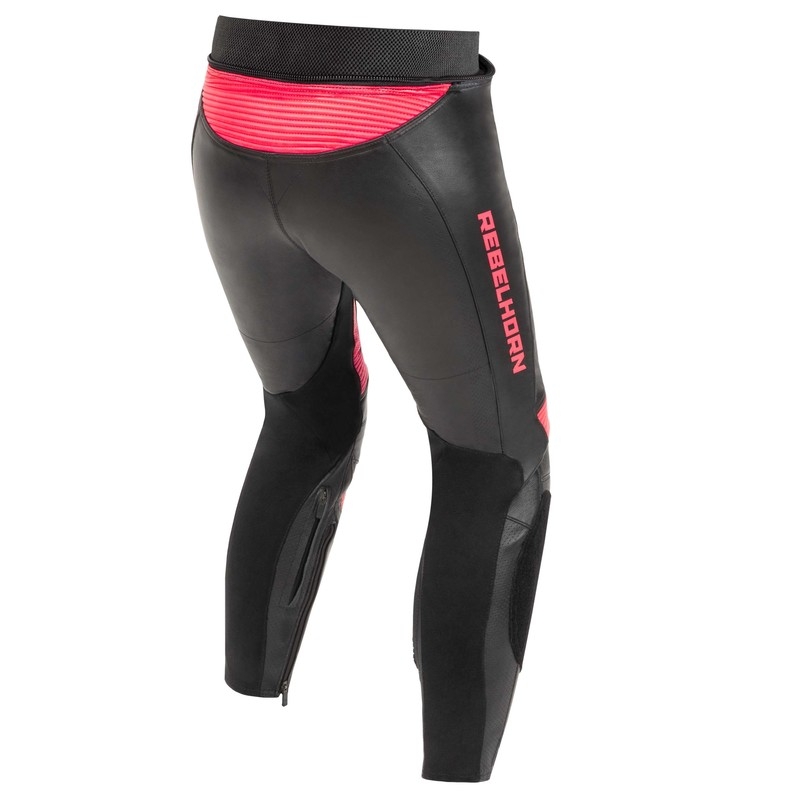 Sieviešu Rebelhorn Rebel Rebel Black-Fluo Pink motocikla bikses