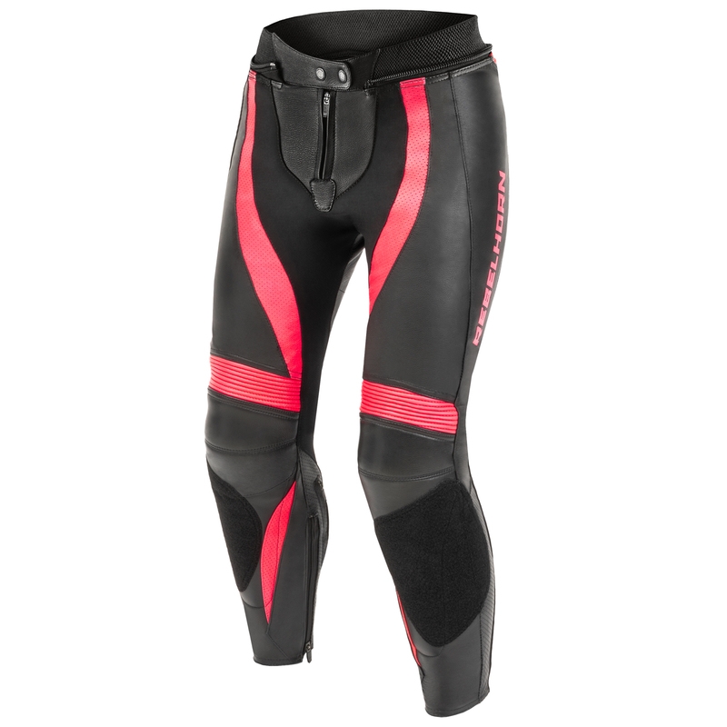 Sieviešu Rebelhorn Rebel Rebel Black-Fluo Pink motocikla bikses