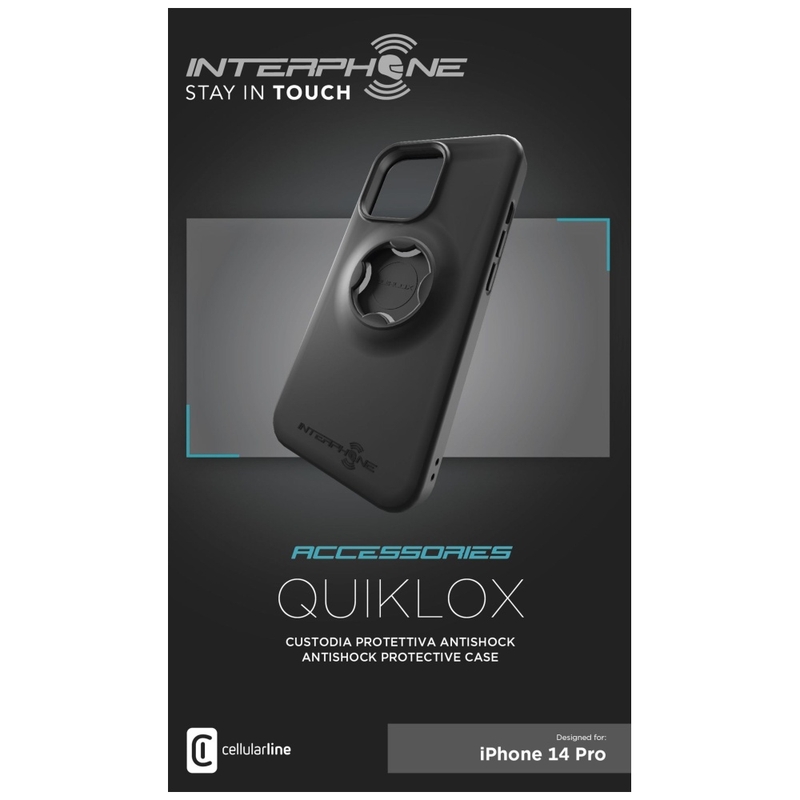 Aizsargvāciņš Interphone QUIKLOX priekš Apple iPhone 14 Pro black