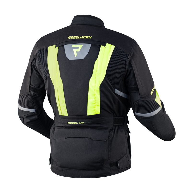 Motocikla jaka Rebelhorn Hardy II black-fluo yellow izpārdošana