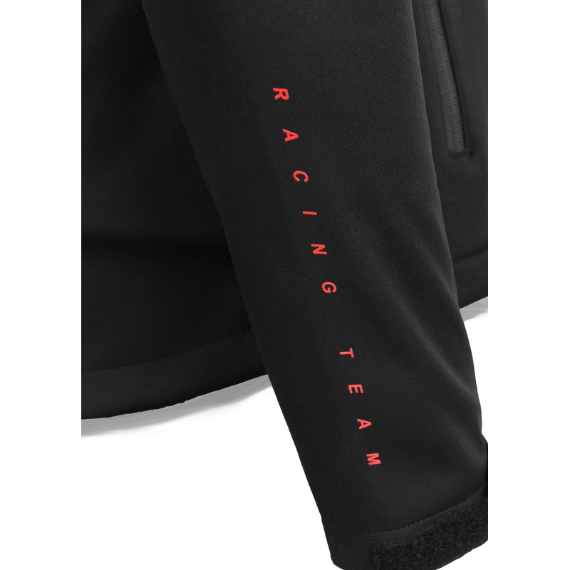 Sieviešu MotoZem Racing Team melnā un sarkanā softshell jaka