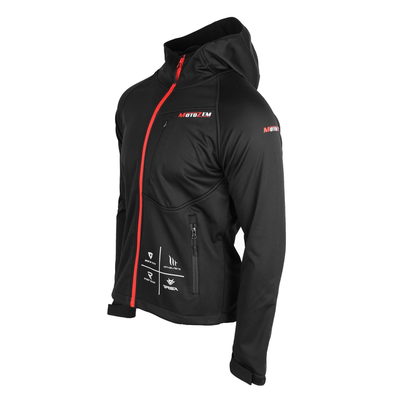 Softshell jaka MotoZem Racing Team melns-arkans