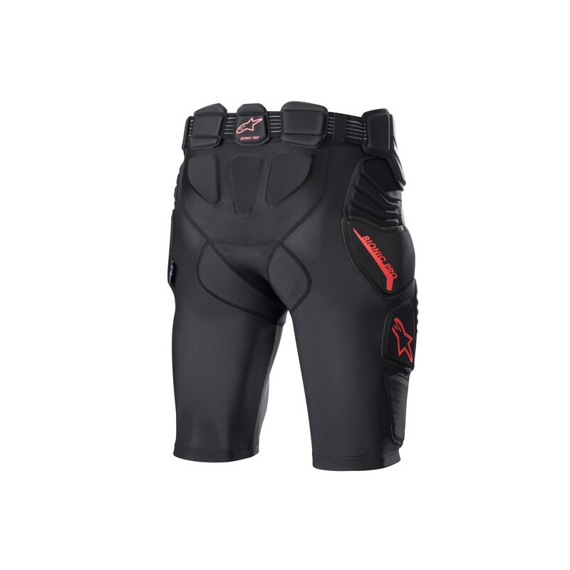 Alpinestars Bionic Pro motokrosa šorti melni un sarkani