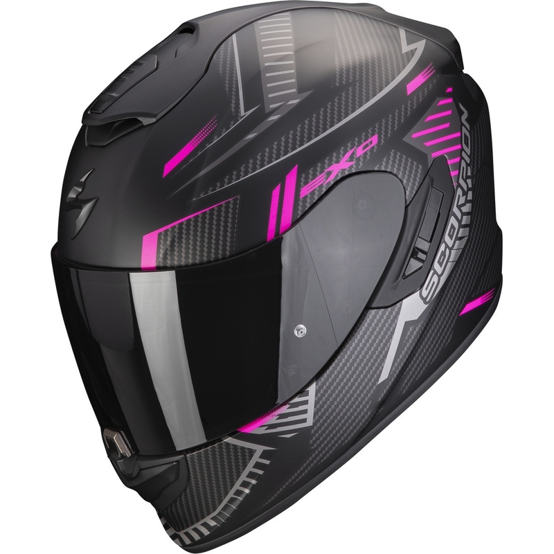 Integrální přilba na motorku Scorpion EXO-1400 EVO Air Shell černo-růžová matná